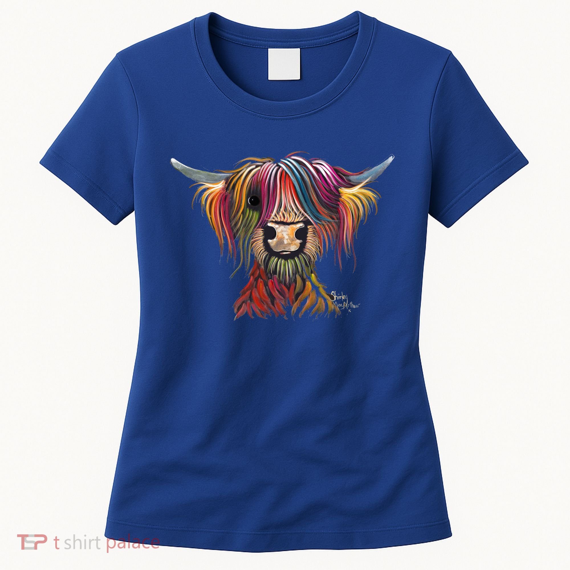 Highland Cow Print Animal Print ' Oliver ' Gift Women's T-Shirt