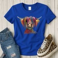 Highland Cow Print Animal Print ' Oliver ' Gift Women's T-Shirt thumb 3