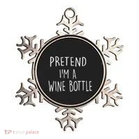 Halloween Costume Pretend I'm A Wine Bottle Simple Easy Ornament thumb 0