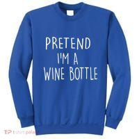 Halloween Costume Pretend I'm A Wine Bottle Simple Easy Sweatshirt thumb 0