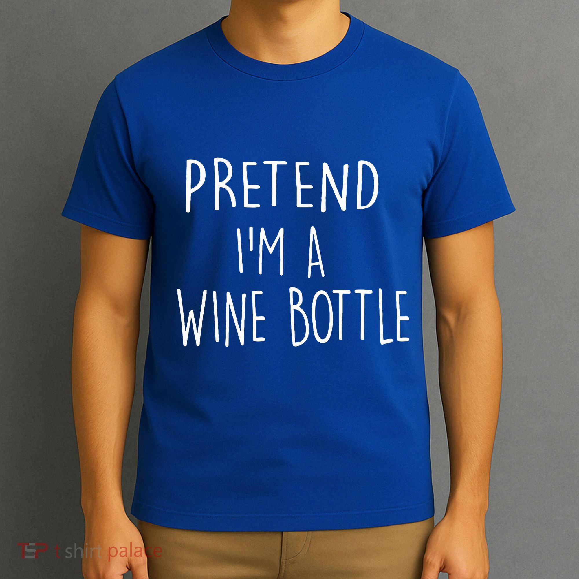 Halloween Costume Pretend I'm A Wine Bottle Simple Easy T-Shirt