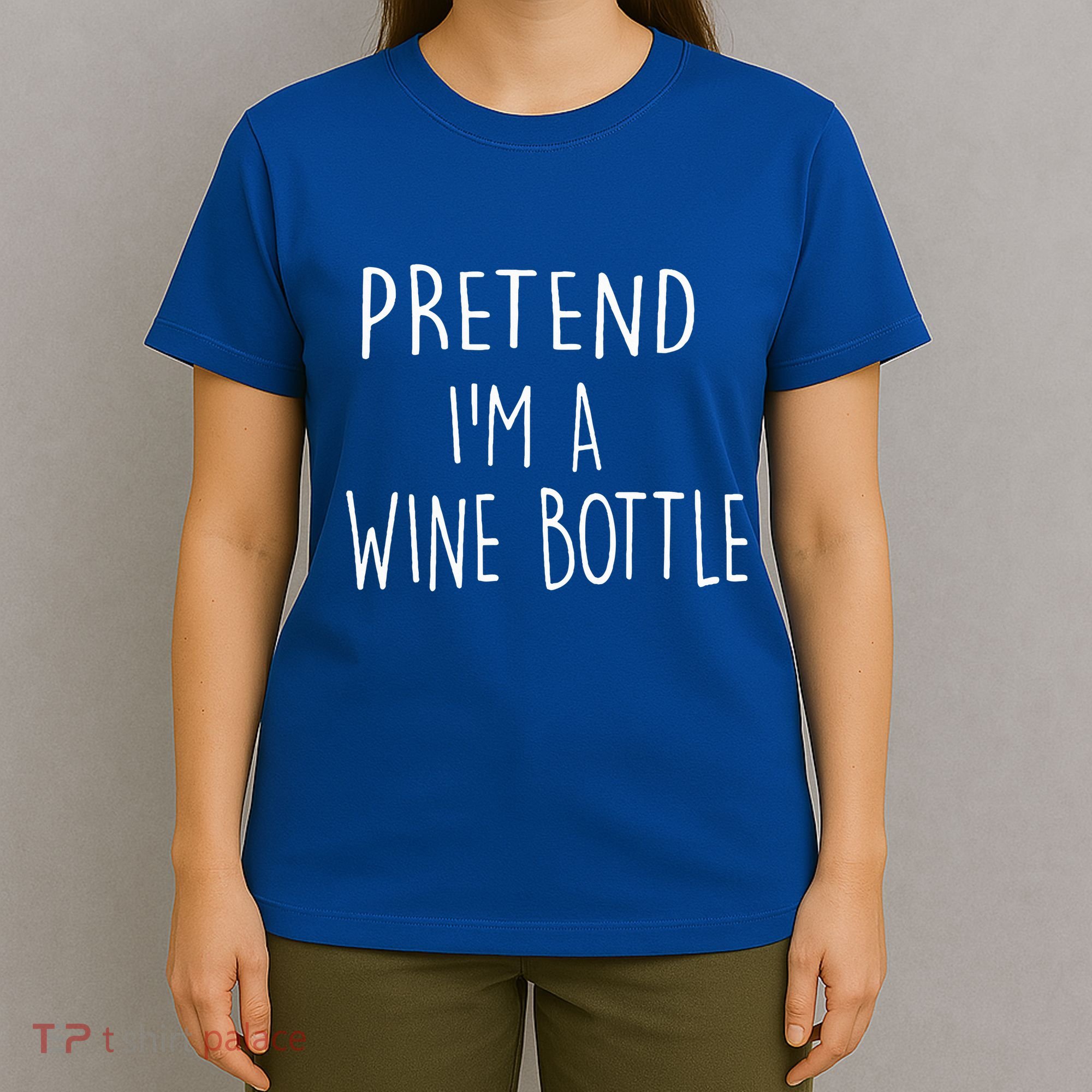 Halloween Costume Pretend I'm A Wine Bottle Simple Easy T-Shirt