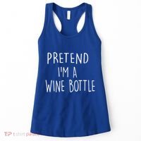 Halloween Costume Pretend I'm A Wine Bottle Simple Easy Women's Tank Top thumb 0