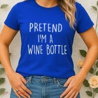 Halloween Costume Pretend I'm A Wine Bottle Simple Easy Women's T-Shirt thumb 2