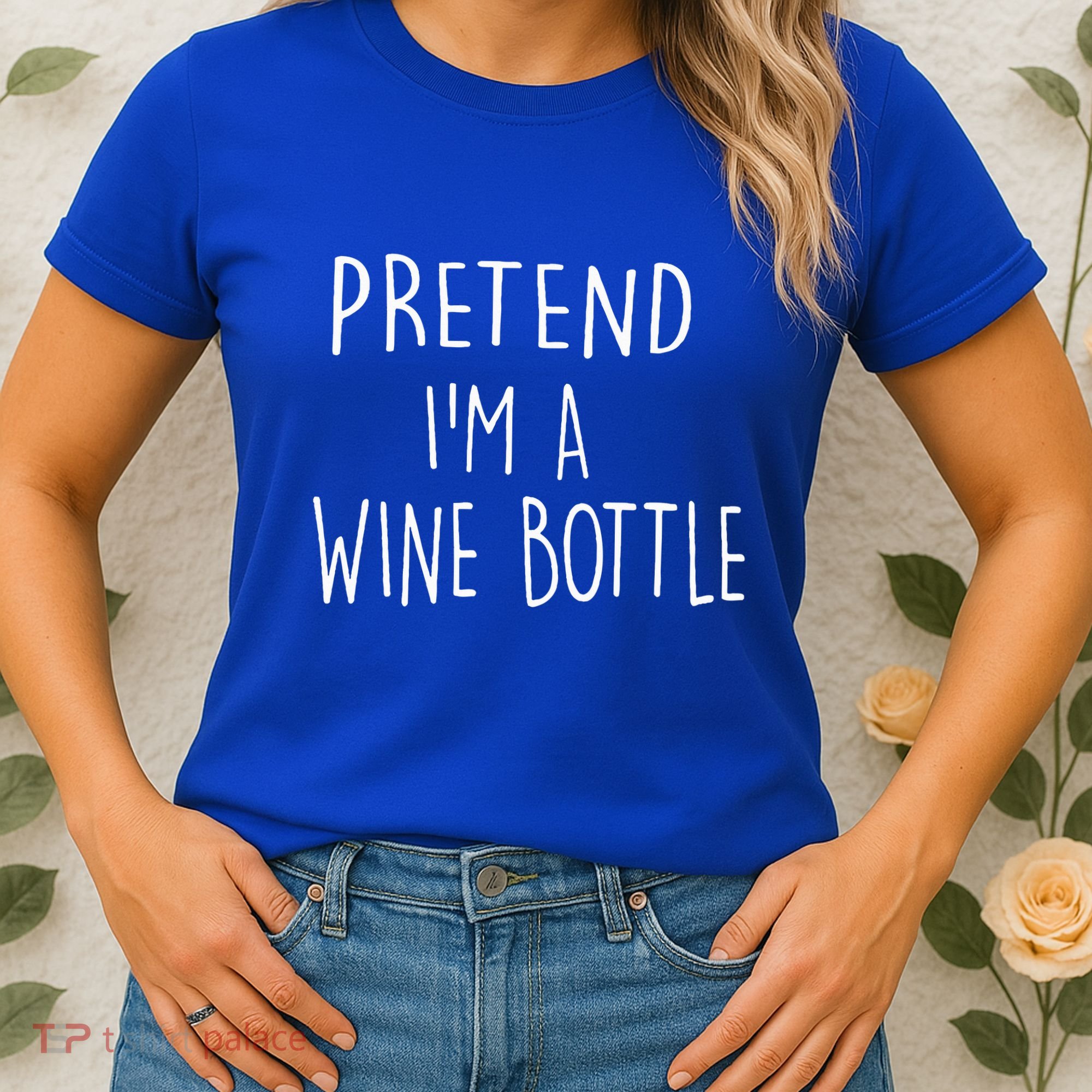 Halloween Costume Pretend I'm A Wine Bottle Simple Easy Women's T-Shirt