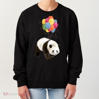 Happy Celebration Panda Balloon Women's Sweatshirt