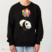 Happy Celebration Panda Balloon Women's Sweatshirt thumb 0