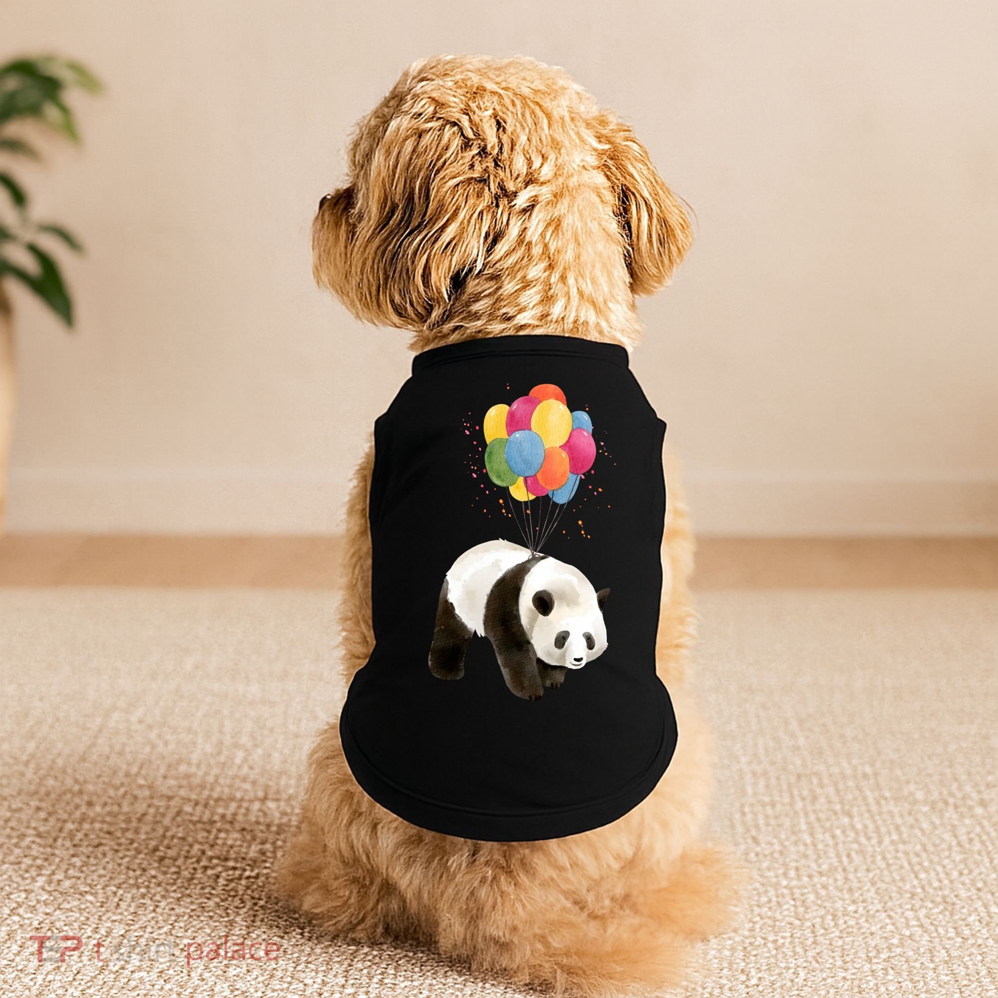 Happy Celebration Panda Balloon Doggie Tank