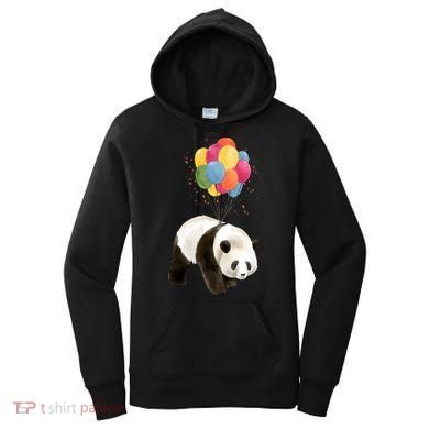 Happy Celebration Panda Balloon Women's Hoodie