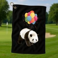 Happy Celebration Panda Balloon Golf Towel thumb 1