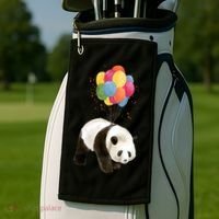 Happy Celebration Panda Balloon Golf Towel thumb 2