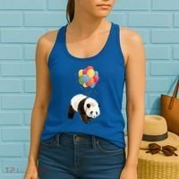 Happy Celebration Panda Balloon Women's Tank Top thumb 2