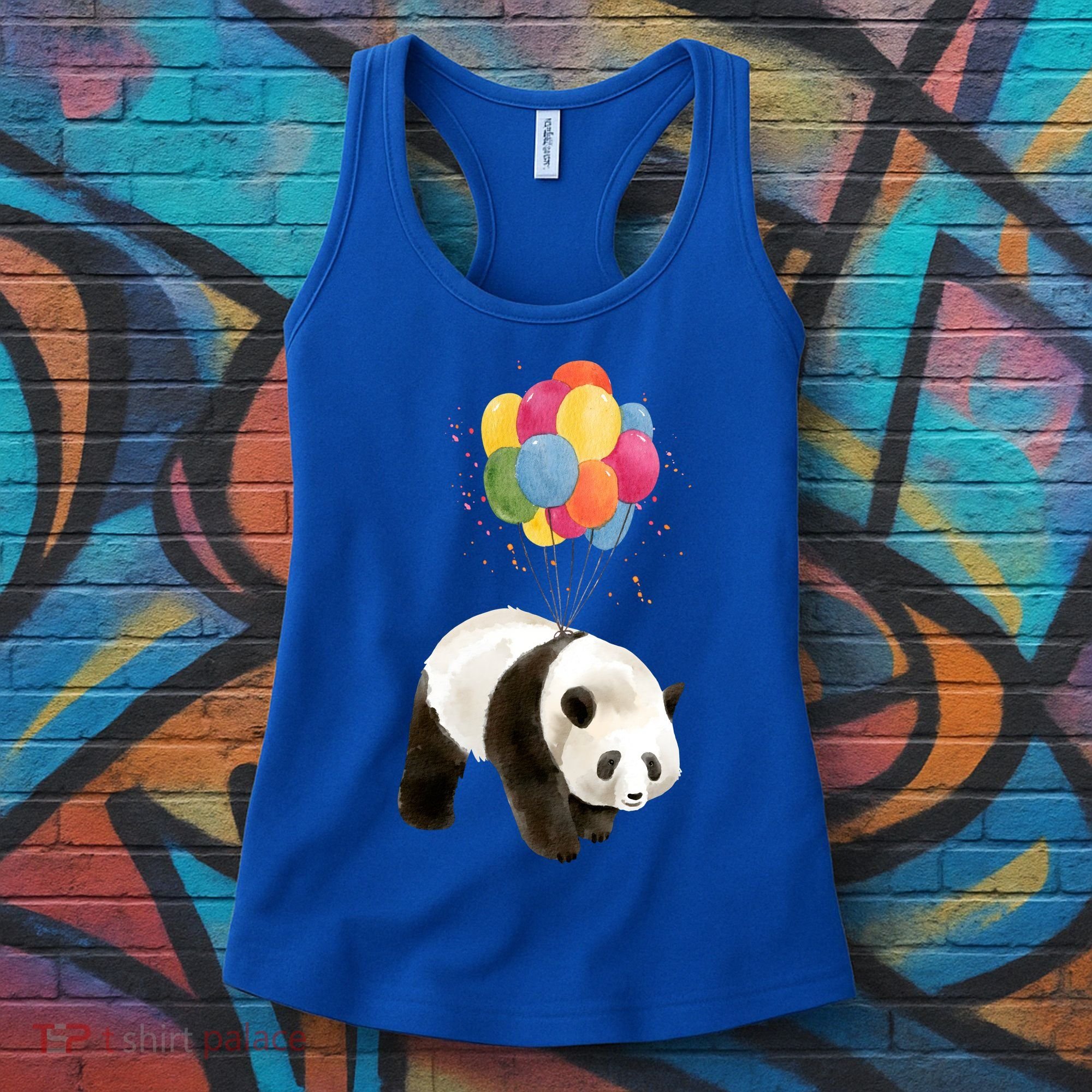 Happy Celebration Panda Balloon Women's Tank Top