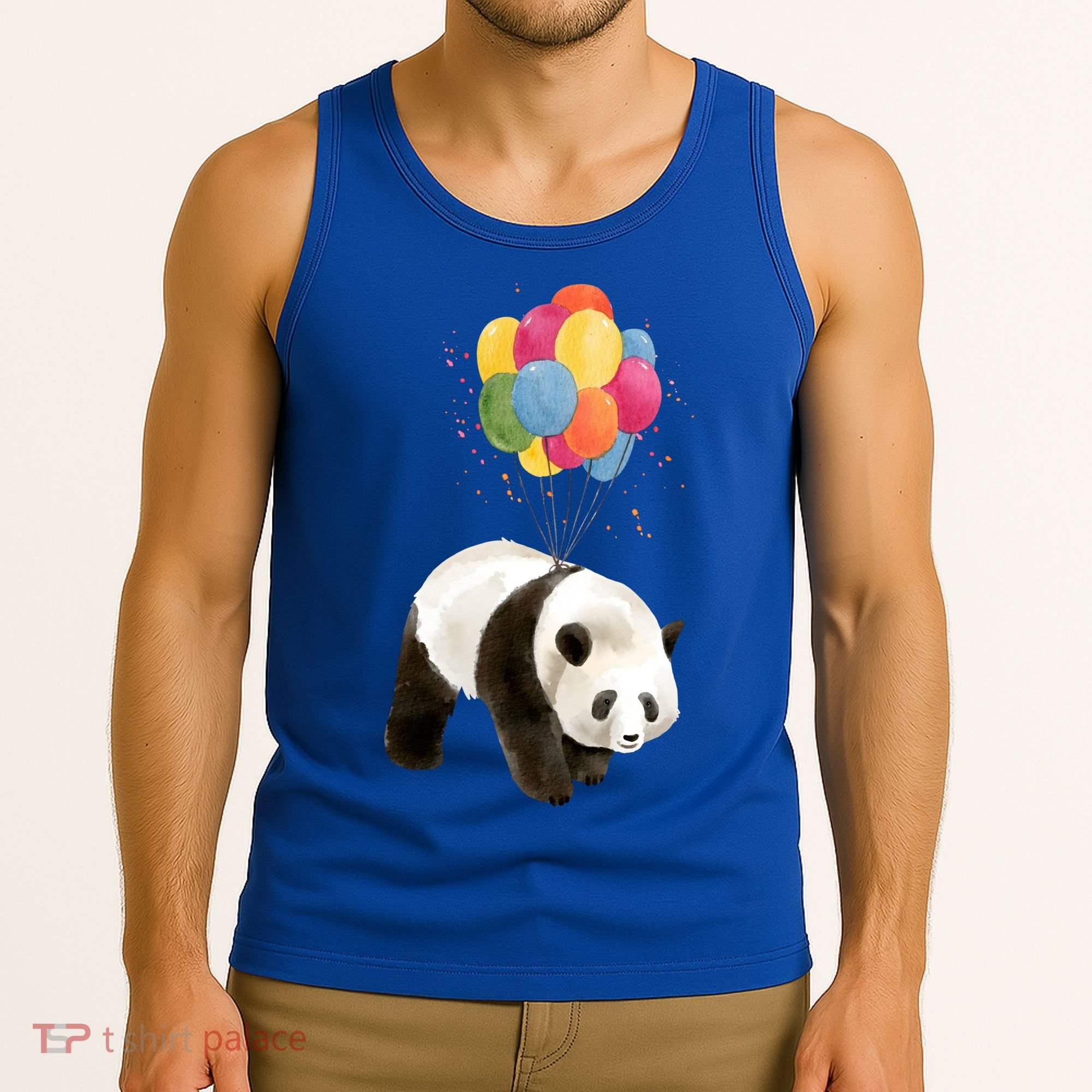 Happy Celebration Panda Balloon Tank Top