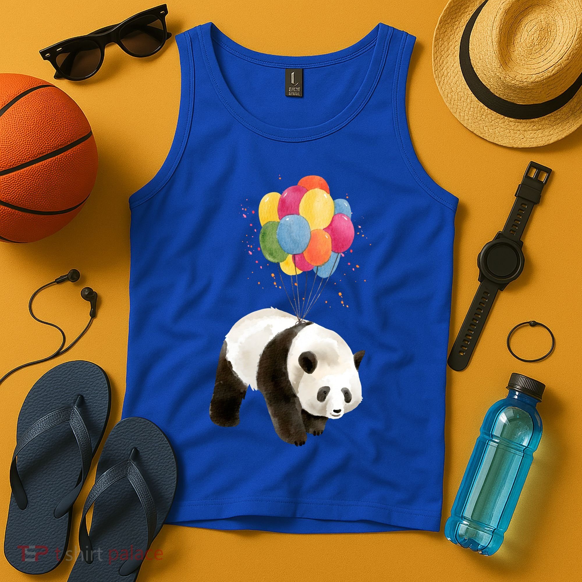 Happy Celebration Panda Balloon Tank Top