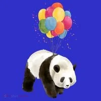 Happy Celebration Panda Balloon Toddler T-Shirt thumb 4