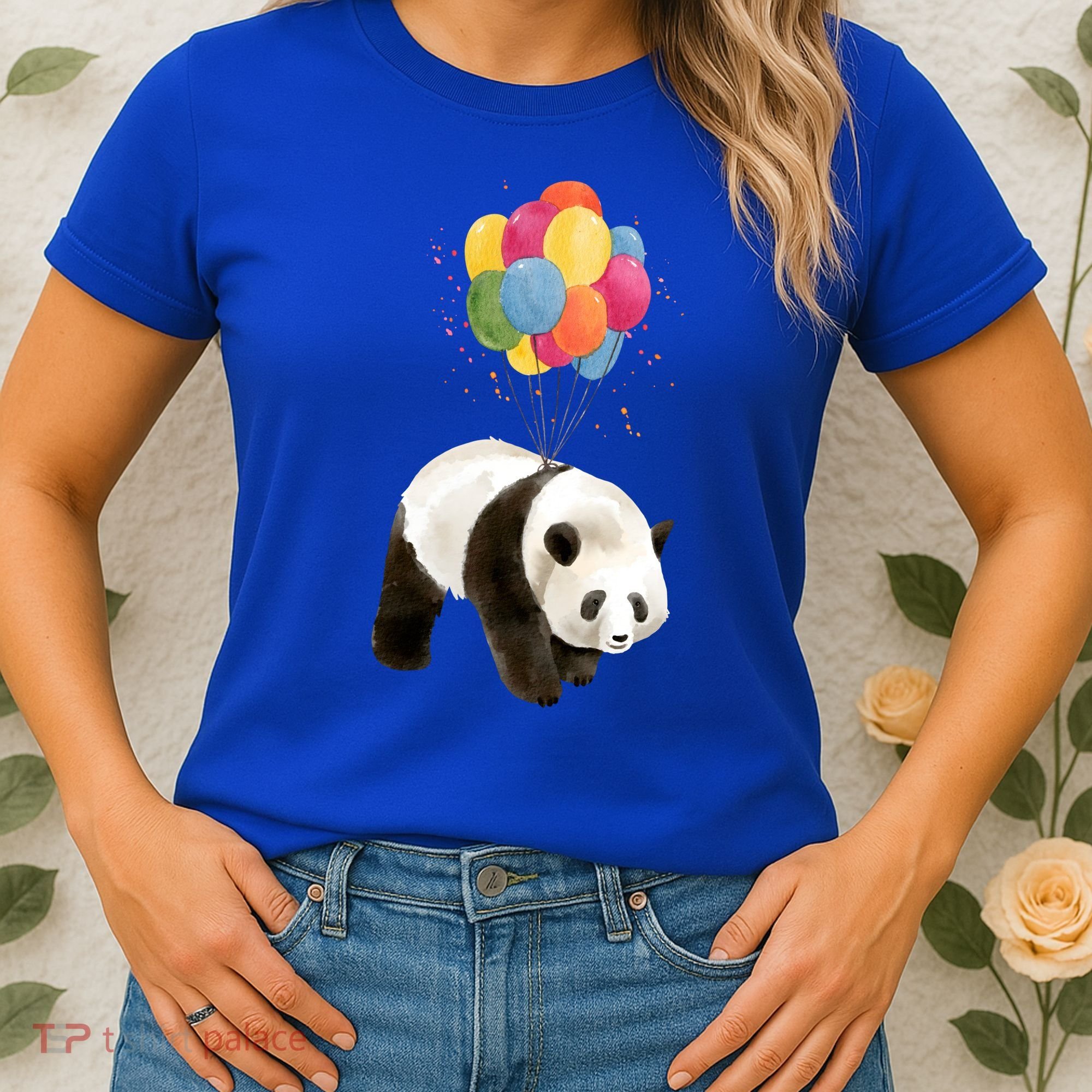 Happy Celebration Panda Balloon Women's T-Shirt