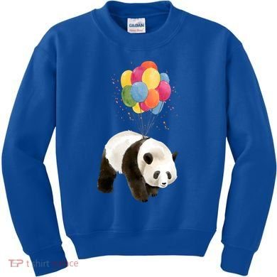 Happy Celebration Panda Balloon Kids Sweatshirt