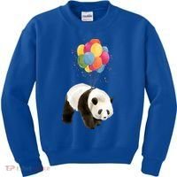 Happy Celebration Panda Balloon Kids Sweatshirt thumb 0