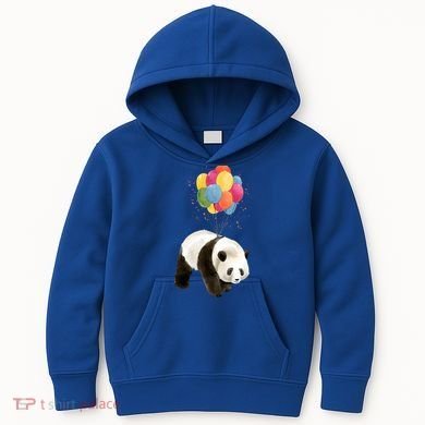 Happy Celebration Panda Balloon Kids Hoodie