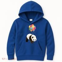 Happy Celebration Panda Balloon Kids Hoodie thumb 0