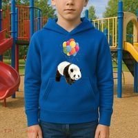 Happy Celebration Panda Balloon Kids Hoodie thumb 2