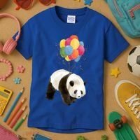 Happy Celebration Panda Balloon Kids T-Shirt thumb 3