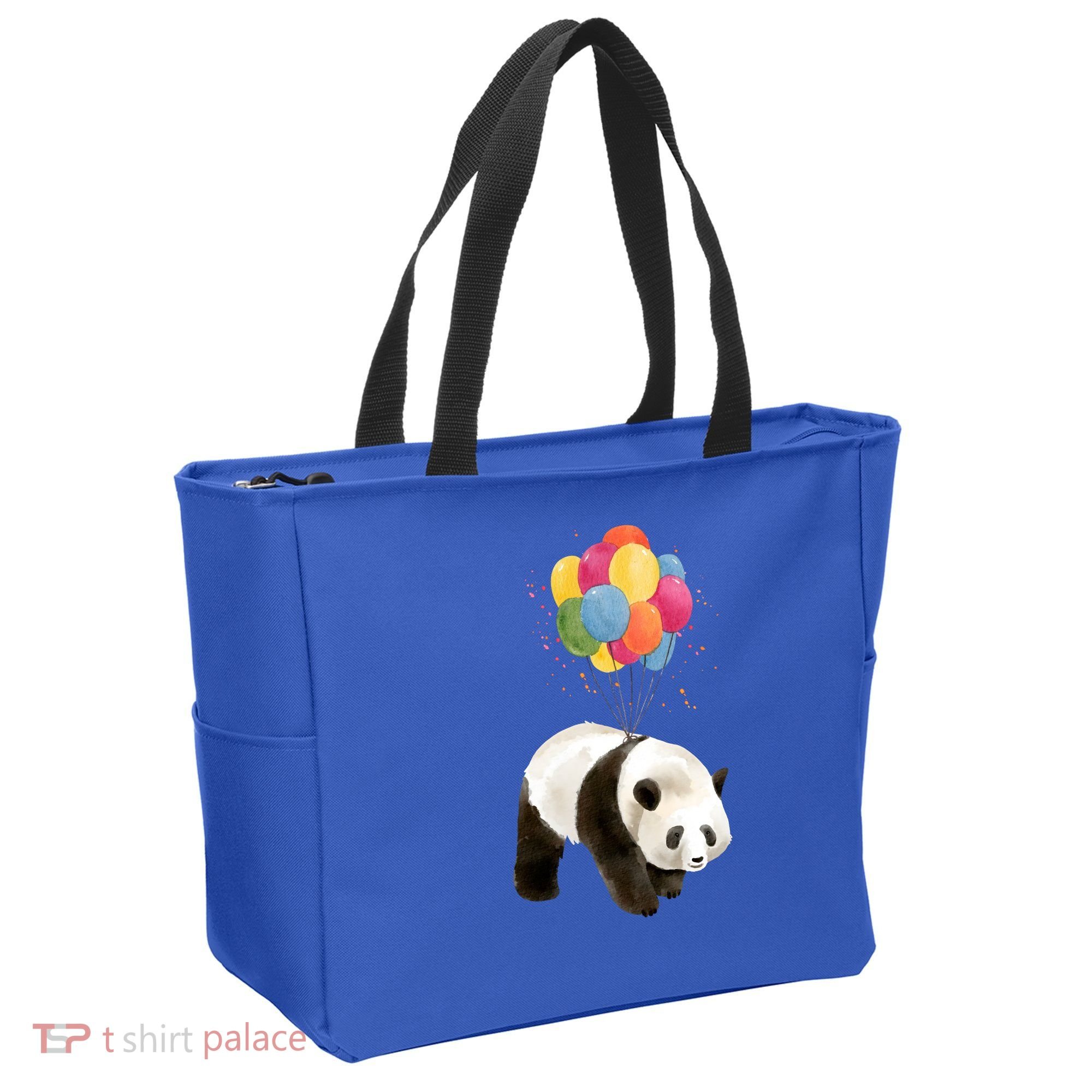 Happy Celebration Panda Balloon Tote Bag
