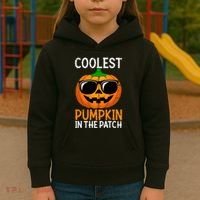 Halloween Coolest Pumpkin In The Patch Kids Hoodie thumb 3