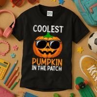 Halloween Coolest Pumpkin In The Patch Kids T-Shirt thumb 3