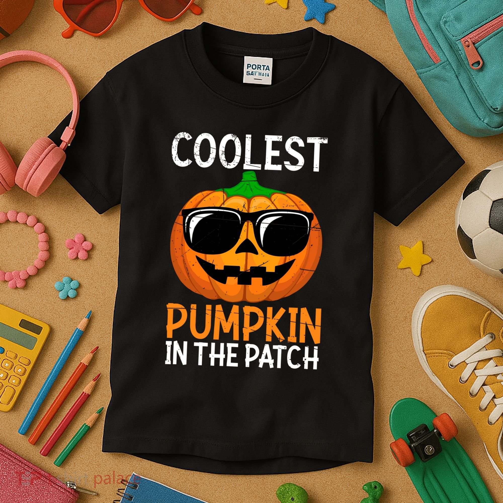 Halloween Coolest Pumpkin In The Patch Kids T-Shirt