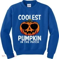 Halloween Coolest Pumpkin In The Patch Kids Sweatshirt thumb 0