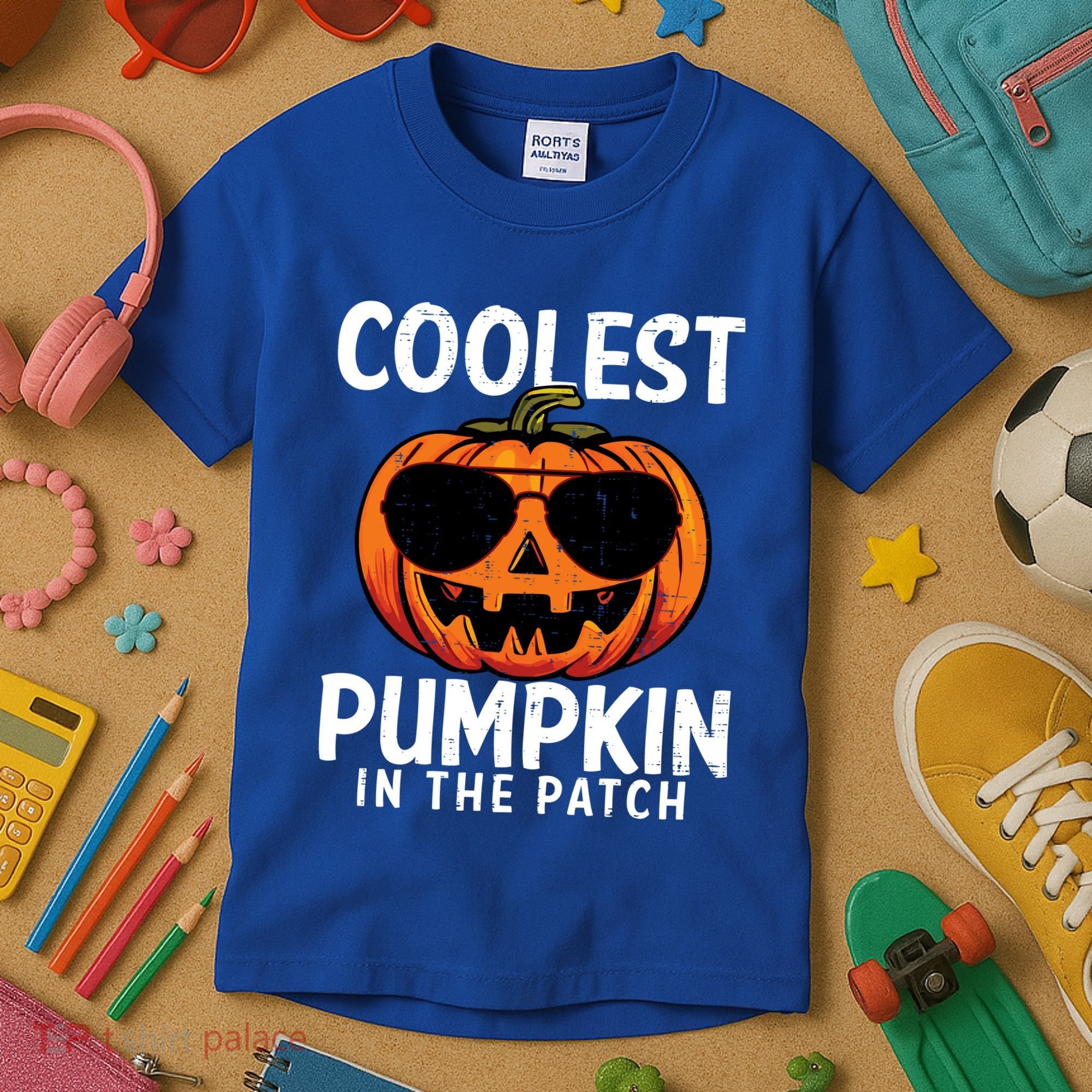 Halloween Coolest Pumpkin In The Patch Kids T-Shirt