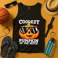 Halloween Coolest Pumpkin In The Patch Tank Top thumb 4