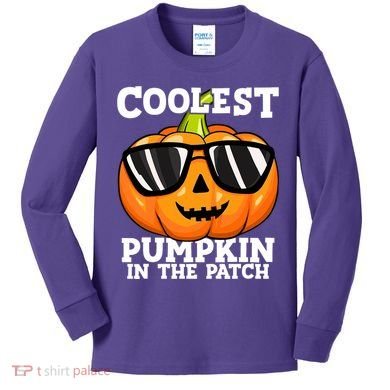Halloween Coolest Pumpkin In The Patch Kids Long Sleeve Shirt