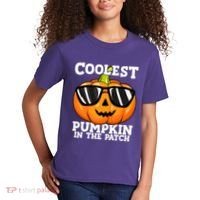 Halloween Coolest Pumpkin In The Patch Kids T-Shirt thumb 2