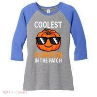 Halloween Coolest Pumpkin In The Patch Women's Tri-Blend 3/4-Sleeve Raglan Shirt thumb 0
