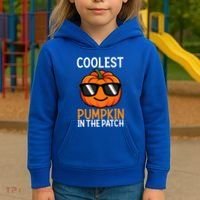 Halloween Coolest Pumpkin In The Patch Kids Hoodie thumb 3