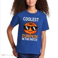 Halloween Coolest Pumpkin In The Patch Kids T-Shirt thumb 2