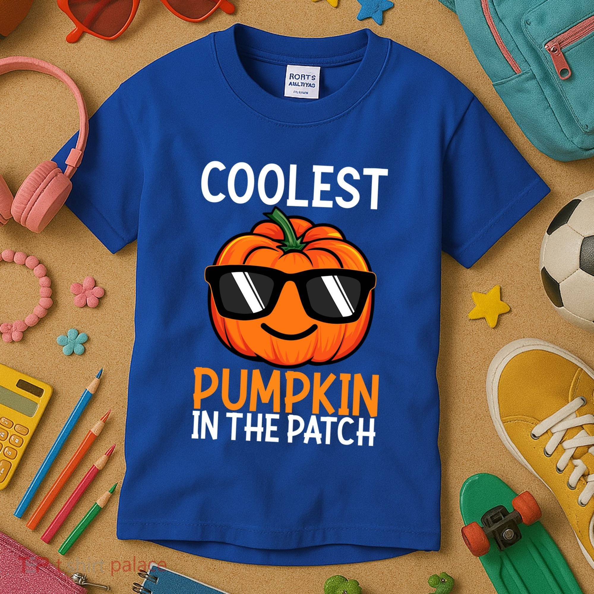 Halloween Coolest Pumpkin In The Patch Kids T-Shirt