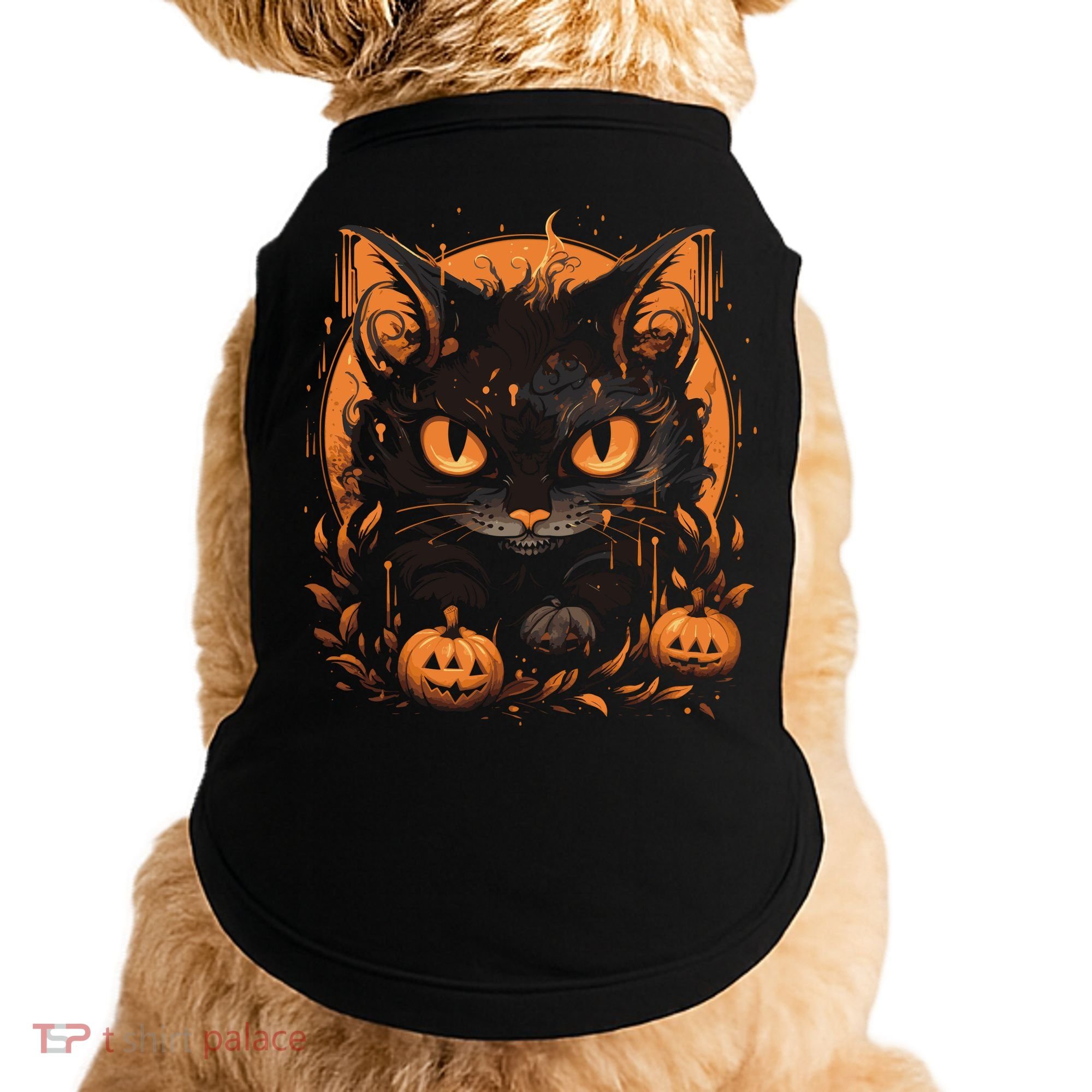 Halloween Cat Pumpkins Doggie Tank