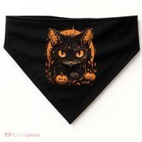 Halloween Cat Pumpkins USA-Made Doggie Bandana thumb 0
