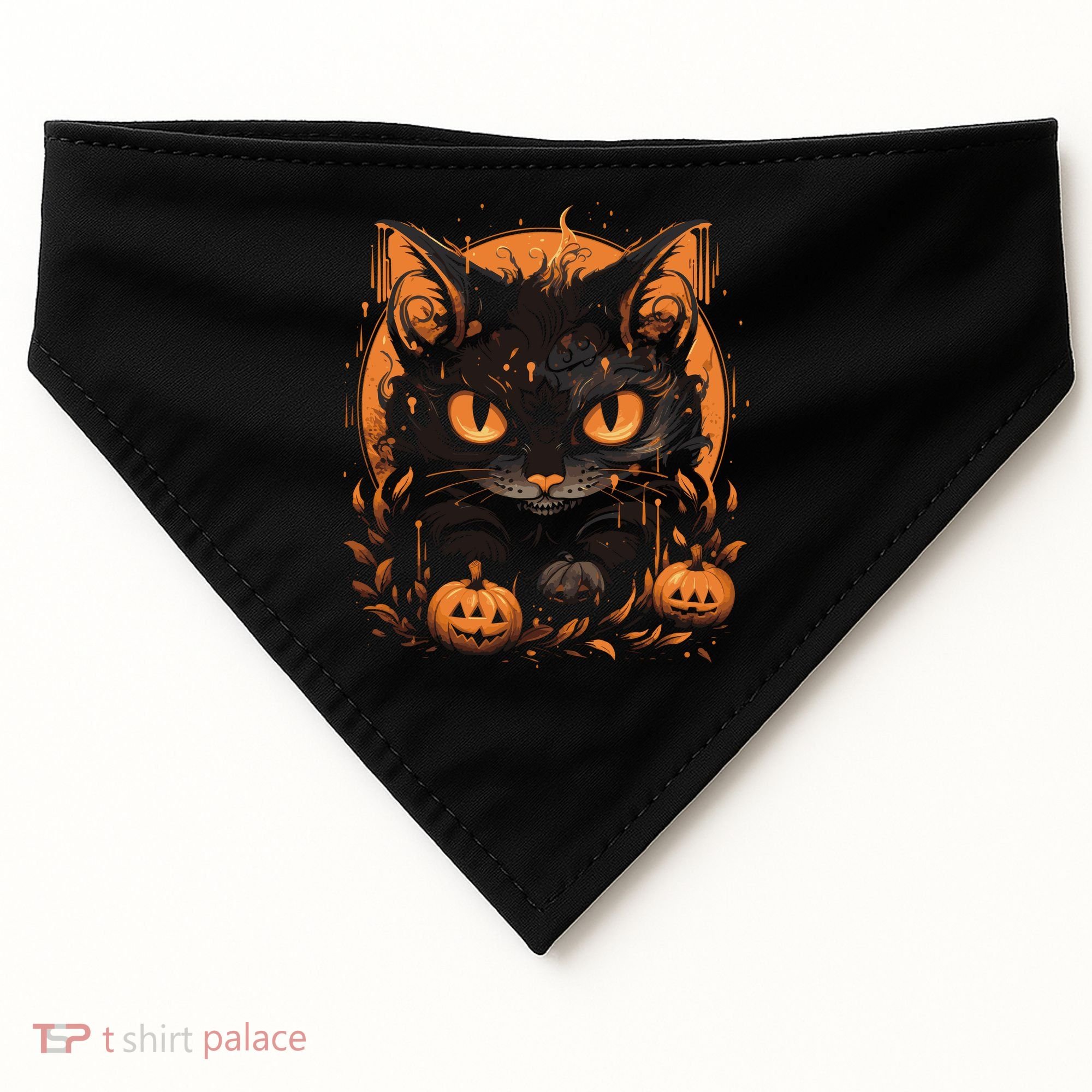 Halloween Cat Pumpkins USA-Made Doggie Bandana