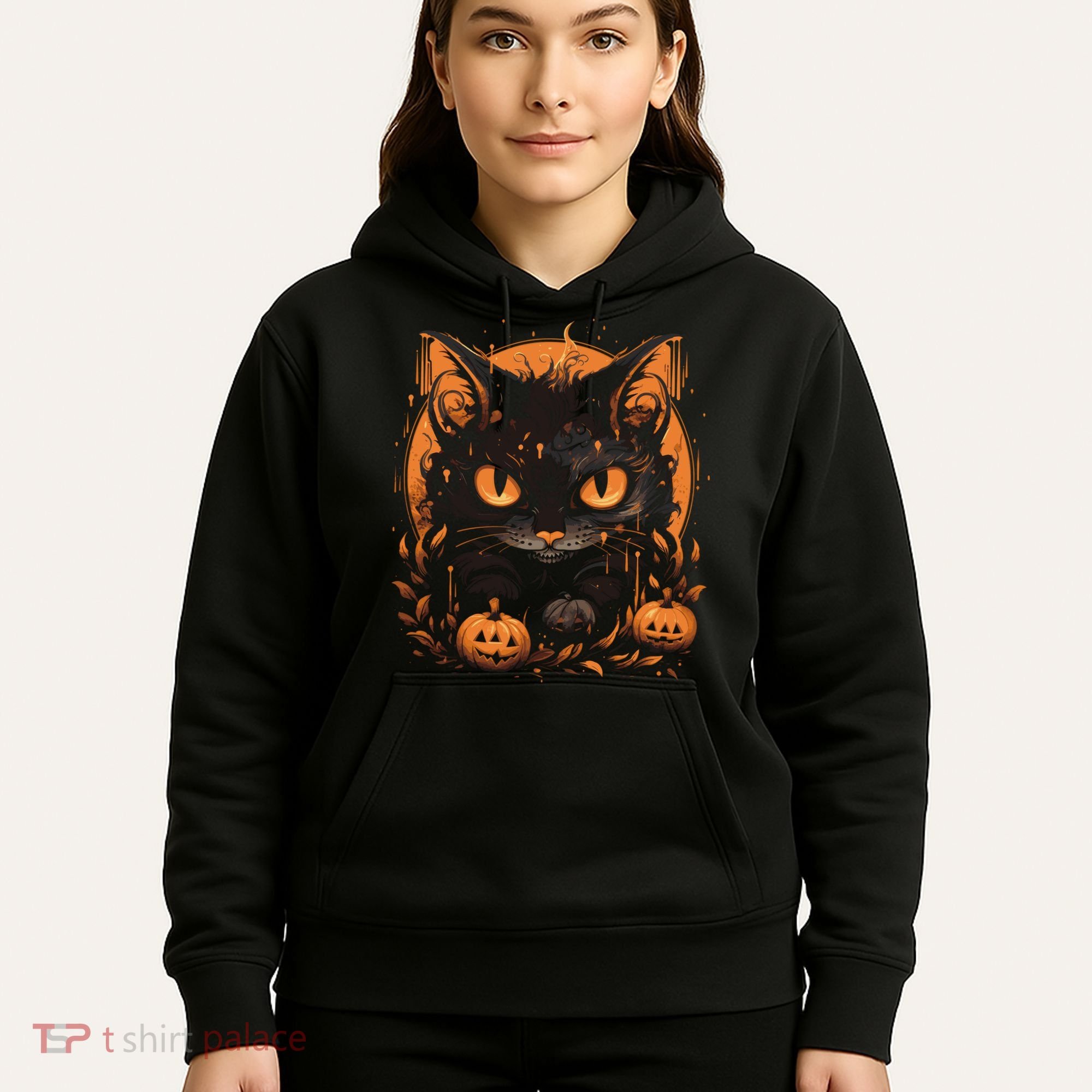 Halloween Cat Pumpkins Hoodie
