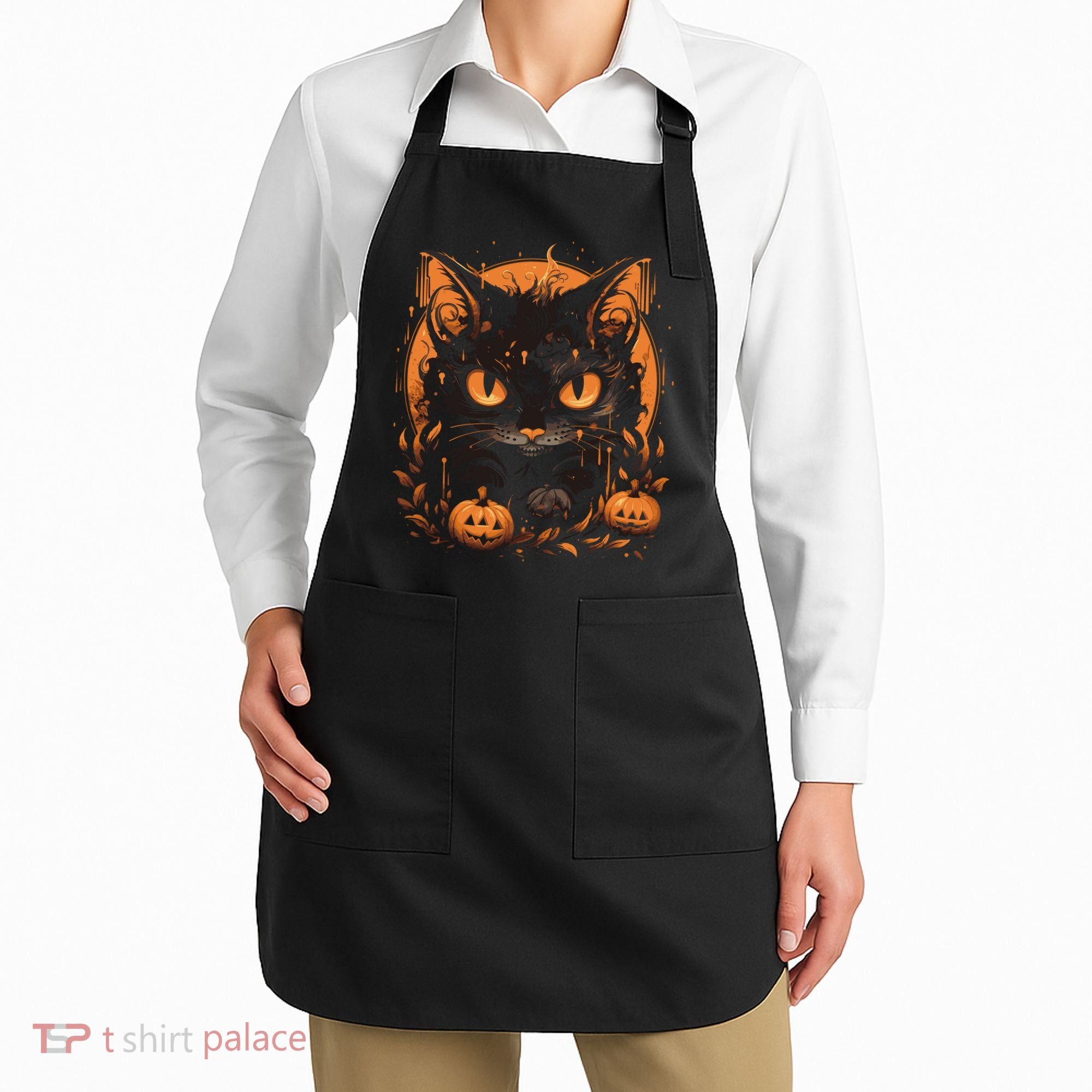 Halloween Cat Pumpkins Apron
