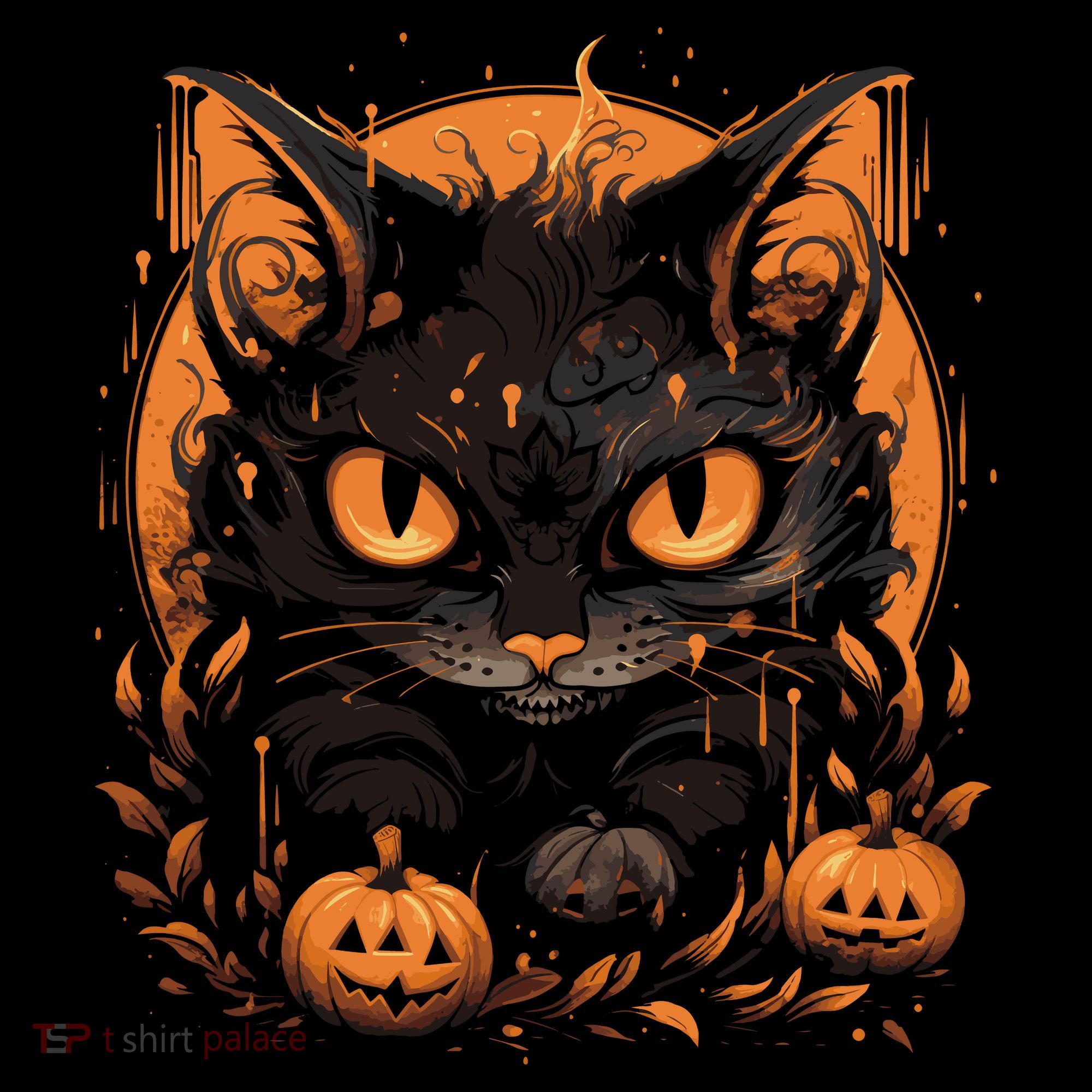 Halloween Cat Pumpkins Coaster