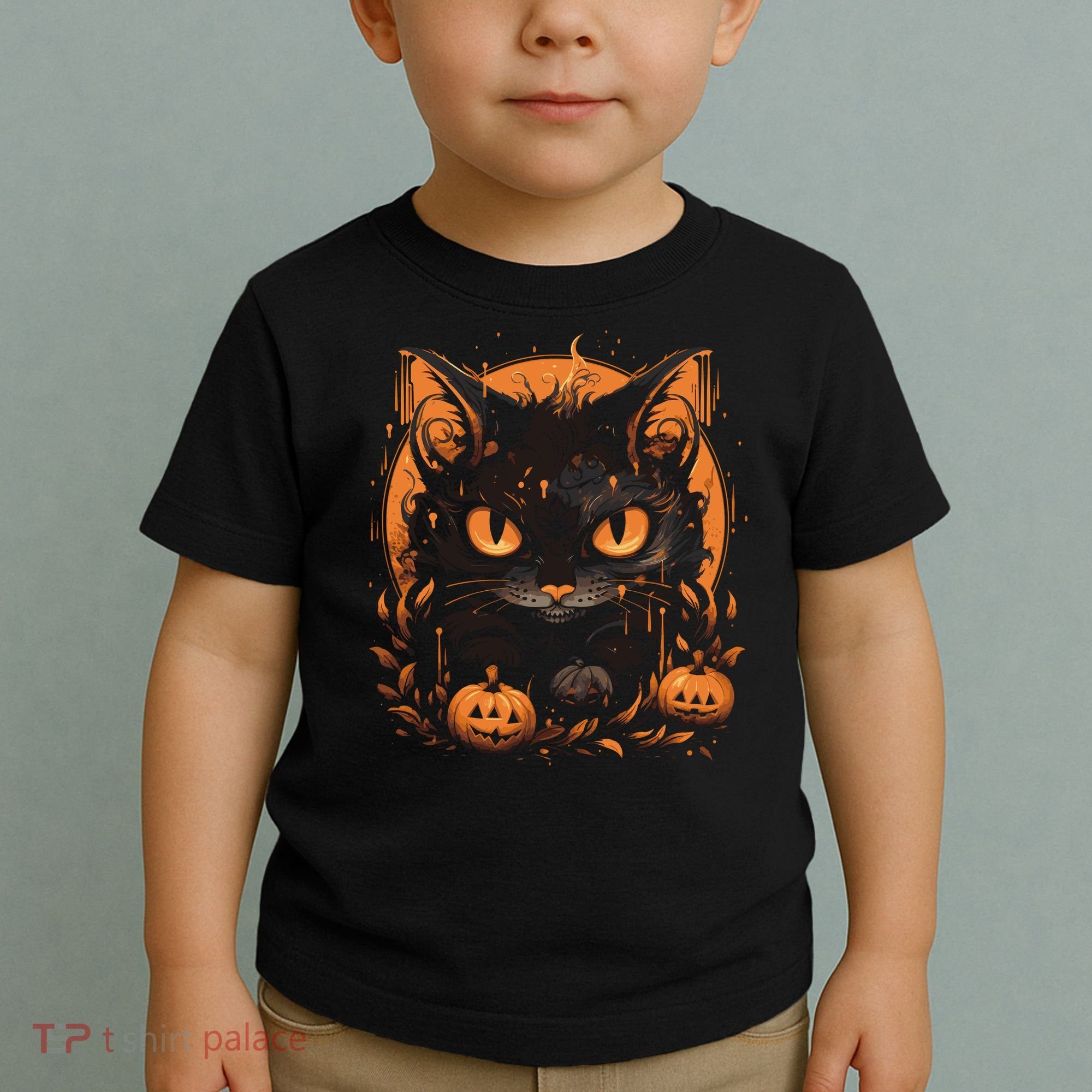 Halloween Cat Pumpkins Toddler T-Shirt