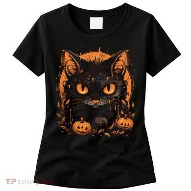 Halloween Cat Pumpkins Women's T-Shirt