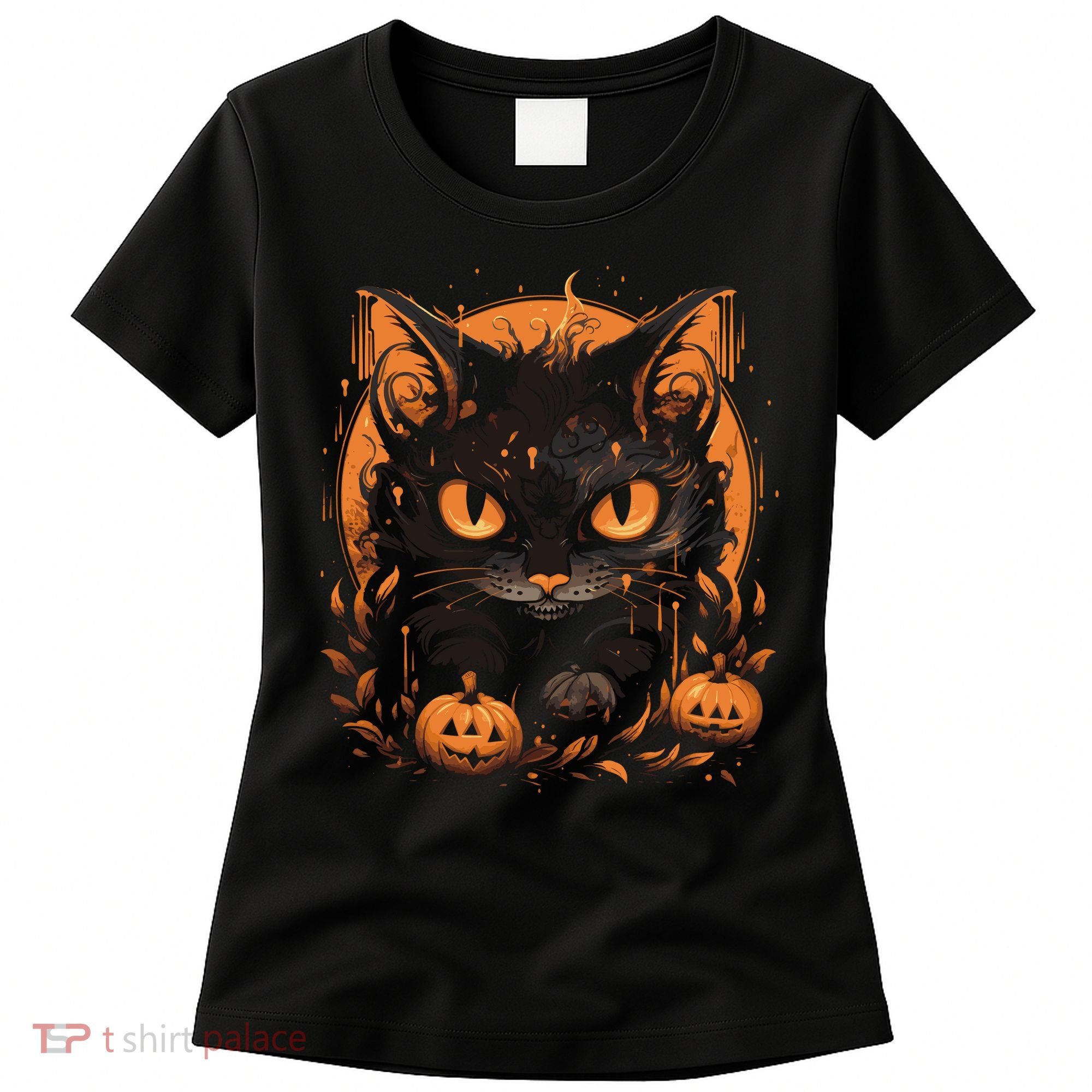 Halloween Cat Pumpkins Women's T-Shirt