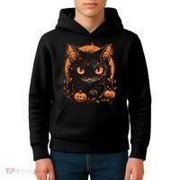 Halloween Cat Pumpkins Kids Hoodie thumb 4